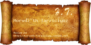 Horváth Tarziciusz névjegykártya