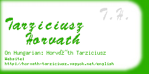 tarziciusz horvath business card